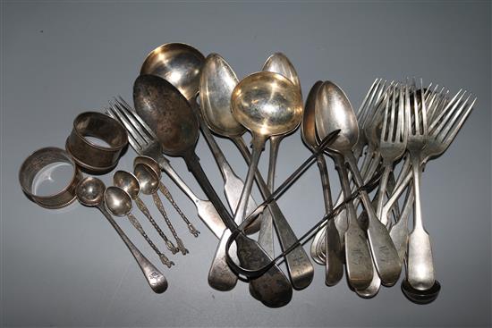 Quantity of Victorian and later flatware